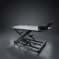 Table élévatrice pneumatique pour moto, capacité 1000 LBS, élévateur à ciseaux à air comprimé avec rampe pour moto