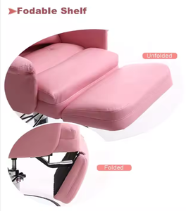 Sillas de Estilismo Reclinables Rosadas, Sillas Reclinables Económicas, Silla para Clientes de Salón de Uñas - Product Image 4
