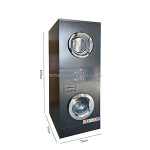 220v 60hz/50hz filipinler 10kgs çamaşır yıkama makinesi kurutucu ile ticari çamaşır yıkama ekipmanları lavlavde Ropa siyah oto Dos - Product Image 5