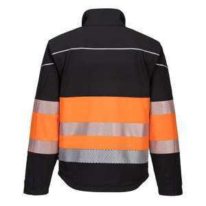 PORTWEST - PW375BKOL PW3 Veste Softshell haute visibilité noir/orange classe 1 (3L) - EAN 5036108351350 HI-VIS WORKWEAR - Product Image 2