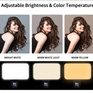 <span class=keywords><strong>Mini</strong></span> Clip <span class=keywords><strong>LED</strong></span> Ảnh Tự Sướng Ánh Sáng Điện Thoại Di Động 3 Màu Sắc Điền Ánh Sáng Video Hội nghị Truyền hình Xách Tay Video Ánh Sáng - Product Image 6