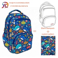 Sac à dos multi-poches personnalisé avec logo, motif dessin animé, grande capacité, par sublimation, pour écoliers garçons et filles, vente en gros