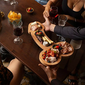 PROMOTION <span class=keywords><strong>Plateau</strong></span> à fromages amusant pour apéritif, ensemble de service en bois pour fromages et apéritifs, planches à <span class=keywords><strong>charcuterie</strong></span> en bois, décorations pour enterrement de vie de jeune fille - Product Image 4