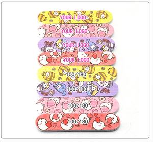 Tek kullanımlık manikür araçları kısa baskı çiçek ve logo sevimli tırnak törpüsü s hazır ürünler toptan mini tırnak törpüsü tırnak törpüsü 9x2cm - Product Image 3