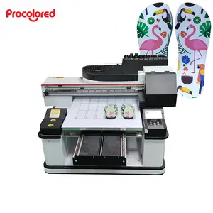 6090 Grootformaat A1 Uv Led Flatbed Eva Pvc Pe Voet Schoen Slipper Flip Flop Zool Printer