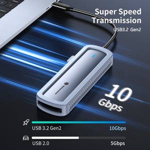 Yottamaster M.2 Nvme Sata Dual Protocol 10Gbps Type-C Ssd Behuizing Externe Harde Schijf Behuizing Met Siliconen Hoes - Product Image 3