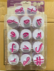 Presse à main arabe 3D en plastique, nouvelle collection, 6 pièces, DIY, lettres noires, <span class=keywords><strong>emporte</strong></span>-pièce - Product Image 6