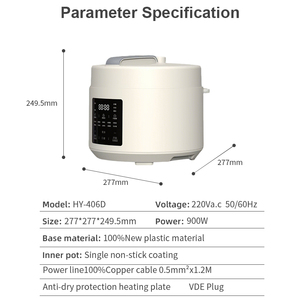 HY 900W Multifunktionaler Elektrischer Schnellkochtopf Antihaftbeschichteter Topf Kommerzieller Kleiner Multifunktions-Reiskocher - Product Image 6