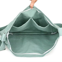 Ouye grand logo personnalisé été coton toile sangles épaule bandoulière sacs à provisions avec poches