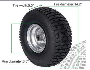 Thay thế 15x6.00-6 Máy cắt cỏ lốp và bánh xe phía trước lốp cho JD thợ thủ công Husqvarna cưỡi Máy cắt cỏ máy kéo - Product Image 1