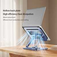 Support d'ordinateur portable réglable à 360 degrés en alliage d'aluminium support pliable en métal frais pour tablette