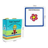 Kit de cartes flash éducatives personnalisées pour la promotion, le yoga, l'entraînement physique, les exercices sportifs, avec dossier et boîte en carton ondulé collé