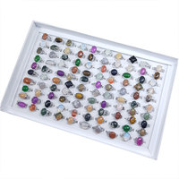 Vente directe usine pour le commerce électronique transfrontalier et l'approvisionnement extérieur : Bague en tungstène électroplaqué à forme géométrique, assortiment en boîte