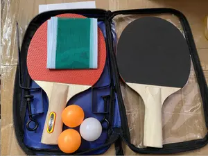 Chất Lượng Cao Bóng Bàn Vợt Set 2 Racket Với 3 Pingpong Bóng Tùy Chỉnh Logo Trên Xử Lý