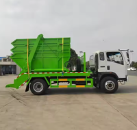 Mini camion à bras oscillant 4x2, camion à benne basculante 6CBM, véhicule léger de collecte des déchets