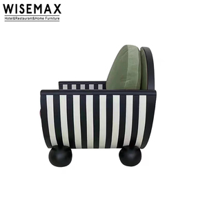 WISEMAX FURNITURE Mobilier italien léger et luxueux pour la maison Chaise de loisirs moderne avec sourire Canapé à cadre en contreplaqué de France pour appartement - Product Image 6