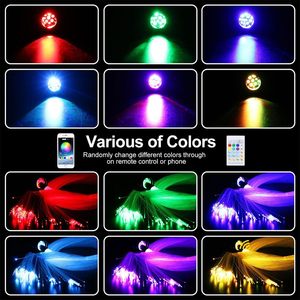 ไฟเบอร์ออปติก LED RGBW 16W ควบคุมผ่านแอพฯ กระพริบตามจังหวะ<span class=keywords><strong>เพลง</strong></span> ระดับการป้องกันน้ำ IP54 สำหรับติดตั้งในรถยนต์ รถบรรทุก เพดานบ้าน ชุดไฟตกแต่ง - Product Image 5