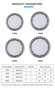 ไฟ LED อ่าวสูงกลางแจ้ง IP65โรงงานจีนสำหรับแสงคลังสินค้า100W 150W 200W 300W - Product Image 2