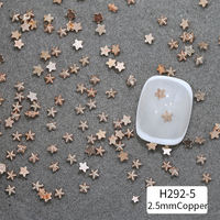50 pièces de rivets en alliage pour nail art, breloques étoiles à fond plat, style punk, décorations d'ongles en strass argent et or, accessoires DIY en gros