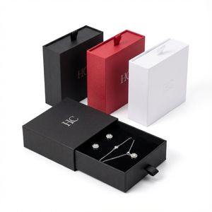 Modern Jewelry <b>Set</b> Box Luxury Drawer Jewelry Gift Packaging Box Velvet Insert Embossing Custom Logo Factory Wholesale Price - Product Image 3