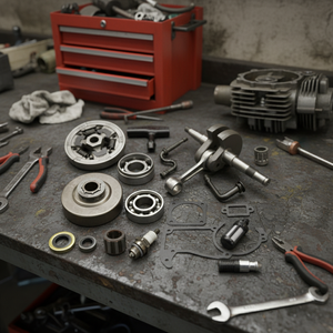 Cuscinetto a sfera per pignone della catena della frizione del albero motore, guarnizione scanalata per serbatoio olio, guarnizione per silenziatore, candela, olio combustibile, motociclette - Product Image 3