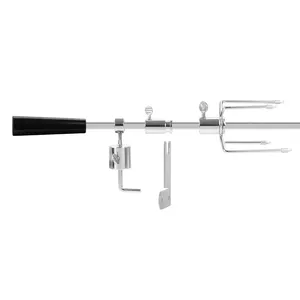 Rotisserie nướng Kit BBQ Rotisserie Kit thép không gỉ động cơ điện Spit Rod gà nướng Máy Rotisserie Kit