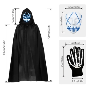 Fun World 12-14 ans <span class=keywords><strong>Scream</strong></span>/ Cosplay Costume sous licence Halloween Party Mask Eco-Friendly PVC Geometric Pattern - Product Image 5