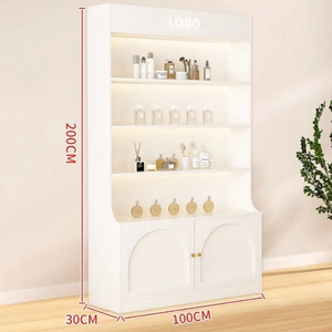 Zxm Cosmetic Display <b>Cabinet</b> Beauty Salon Nail Display <b>Cabinet</b> Glass Door Skin Care Products Shelves Multilayer Shelves - Product Image 2