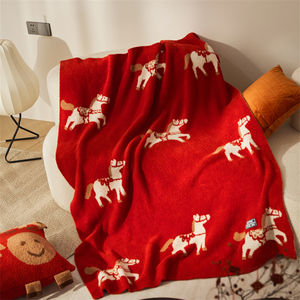 بطانية سميكة من القطن الناعم المنفوش بنقشة جلد النمر للأريكة للبالغين والأطفال لفصل الشتاء - Product Image 4