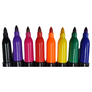 Ensemble de 8 marqueurs permanents en couleurs vibrantes, emballés en blister - Product Image 2