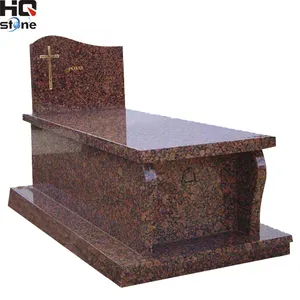 Hạ môn HQ đá Granite Đỏ bia mộ chữ thập đá granit bia mộ chữ thập đá granit với bia mộ