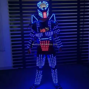 <span class=keywords><strong>Club</strong></span> de nuit carnaval Rave scène fête porter LED Robot costume brillant Performance vêtements fête déguisement danse LED Robot Costume - Product Image 3