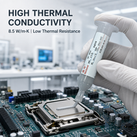 Gel thermique en silicone monocomposant 8,5 W/mK, pâte conductrice de chaleur haute performance, mastic de calfeutrage pour le refroidissement des CPU, GPU et LED