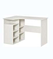Mesa de esquina para el hogar, muebles de oficina, escritorio de ordenador con estantes, fabricante de PC en forma de L plano multiusos, caja de cartón de madera barata
