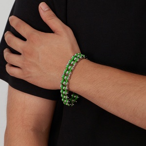 Pulsera de Cadena de Bicicleta de Acero Inoxidable 316L, Azul y Morado, Dos Tonos, Cierre de Caja, Joyería Impermeable para Motociclistas, Hombres y Mujeres - Product Image 3