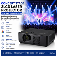 Projecteur laser 3LCD 7200 lumens ANSI WUXGA haute luminosité avec fusion des images pour grand écran de stade