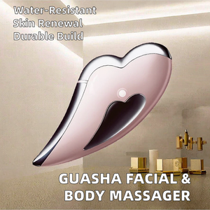 Nieuwste Handheld Guasha Schrapen Gezicht Nek Verjonging Thuis Gebruik Draagbare Gezicht Massager Microcurrent Vibratiemachine - Product Image 2