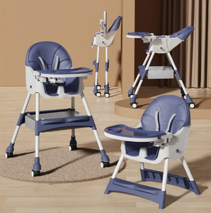 Table à manger moderne pliable en plastique pour enfants et chaise de repas portable multifonctionnelle anti-chute pour bébé avec siège réglable - Product Image 6