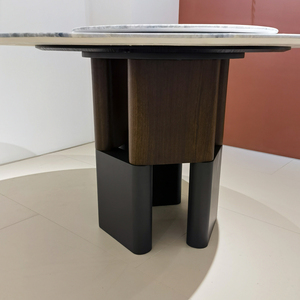 Support rond en métal marbré pour salon moderne avec <span class=keywords><strong>table</strong></span> tournante Meubles de <span class=keywords><strong>table</strong></span> à manger pour la maison - Product Image 3