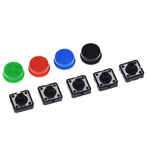 미니 12mm DIP 마이크로 푸시 버튼 전술 스위치 (원형 모자 캡 스위치 액세서리 포함) - Product Image 4
