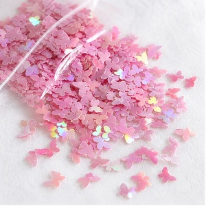 2026 Bulk Holographic Macaron Color Butterfly Shape Polyester Glitter Special Shape For Tumblers <strong>Snow</strong> Globes Nail <strong>Art</strong> - Product Image 4
