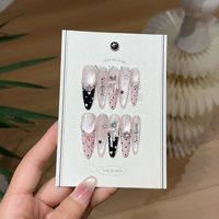 Autocollant Chrome Hearts en forme de croix, effet œil de chat, rose clair, avec strass, finition brillante et scintillante, style français