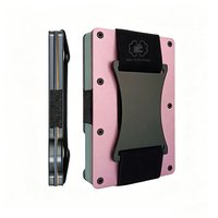 Porte-cartes en métal fin anti-RFID, avec sangle élastique, léger, en aluminium, pour homme, porte-cartes de crédit, indispensable pour les voyages