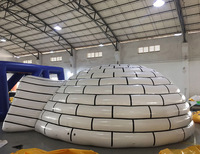 Tienda de cúpula de iglú inflable gigante para exteriores, tienda de cúpula de fiesta hermética de ladrillo inflable para eventos