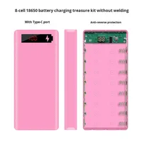 Kit de batterie externe portable haute capacité 20W à 8 cellules 18650 avec affichage numérique LED et conception sans soudure
