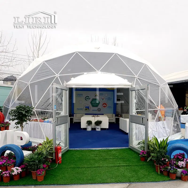 Su geçirmez PVC temizle Igloo kubbeli çadırlar için yemek/Cafe mobilya