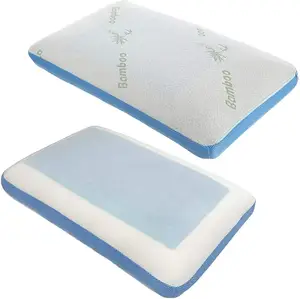 Almohada Cervical de espuma viscoelástica, cojín ortopédico de enfriamiento con capa de Gel que proporciona una frescura para la cama