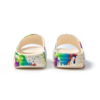 Lindas Sandalias de Mujer para Exteriores, Diseño de Dibujos Animados Impresos en 3D, EVA, Punta Abierta, Amortiguación, Plantilla de Goma Antideslizante, Transpirables, Ligeras, para Verano