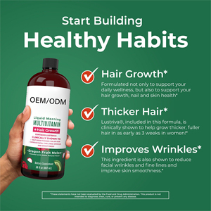 Productos de Belleza, Líquido Oral Multivitamínico de 450 ml con Ingredientes Naturales Antioxidantes para el Crecimiento del Cabello, Suplemento de Biotina para Mujeres - Product Image 2