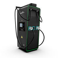 HMHipech 80kw DC Ev Station de charge nouvelle station de charge de voiture électrique de type deux pistolets montée au sol avec Ocpp POS